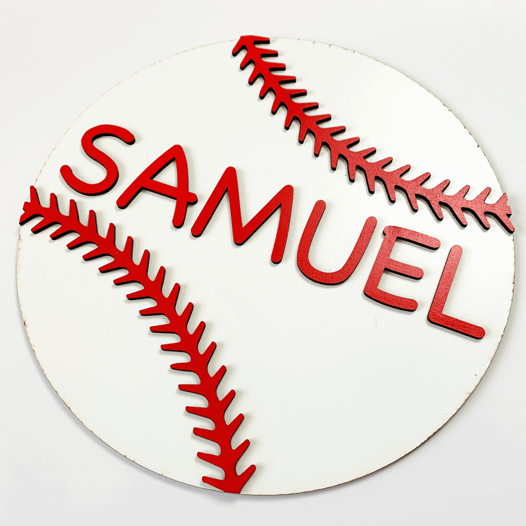 Baseball Name Sign
