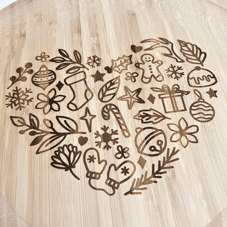 Christmas Heart Charcuterie Board