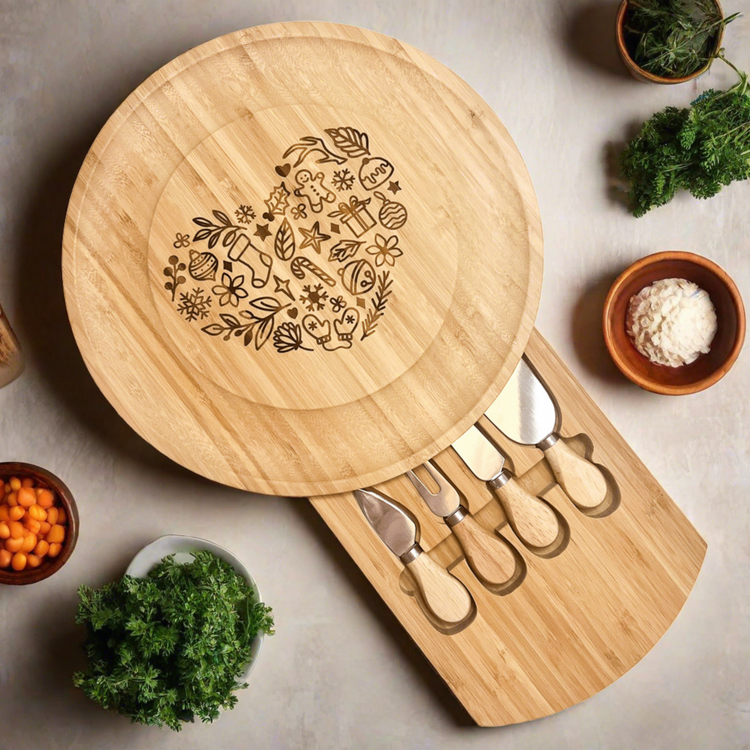 Christmas Heart Charcuterie Board