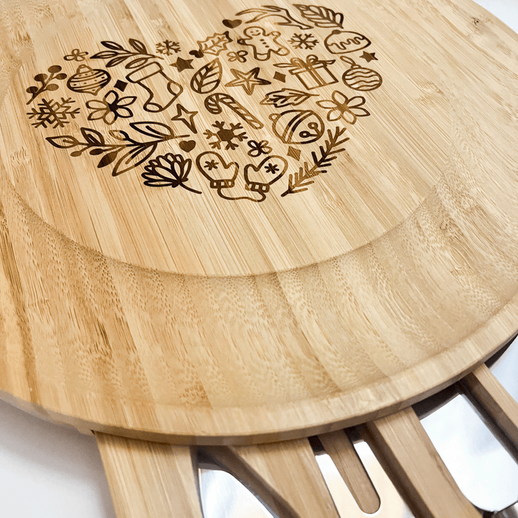 Christmas Heart Charcuterie Board