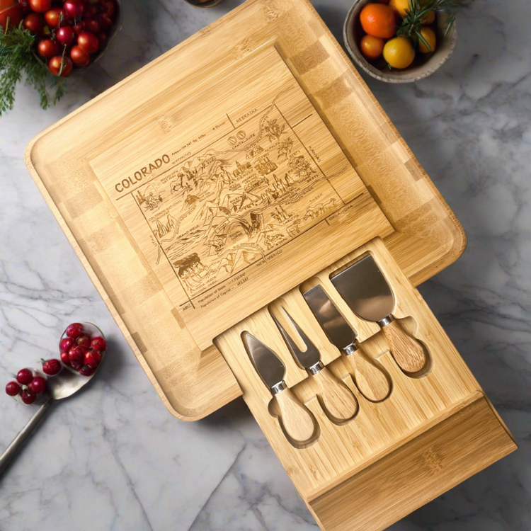 Colorado Map Charcuterie Board