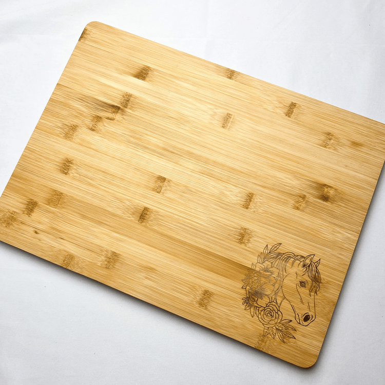 Floral Horse Cutting Board