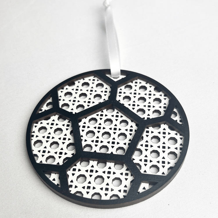 Rattan Soccer Ball Ornament
