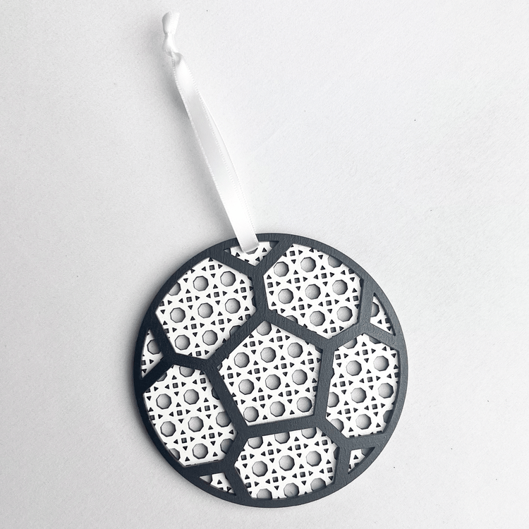 Rattan Soccer Ball Ornament