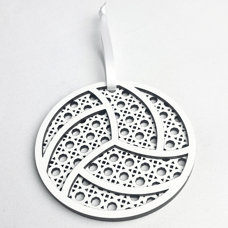 Rattan Volleyball Ornament