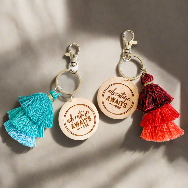Adventure Awaits Jellyfish Tassel Keychain