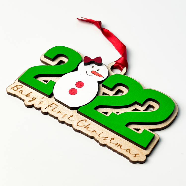 Baby's First Christmas Snowman Ornament