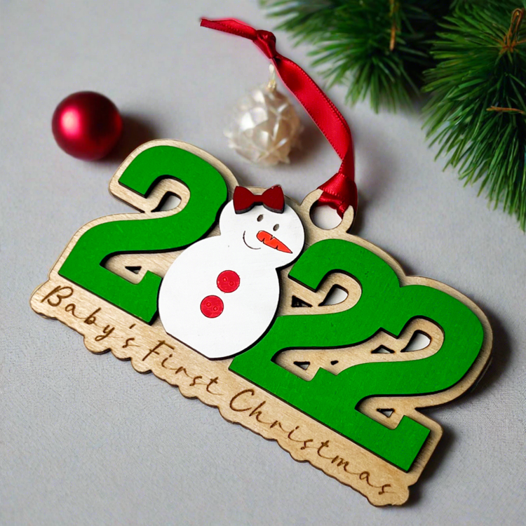 Baby's First Christmas Snowman Ornament