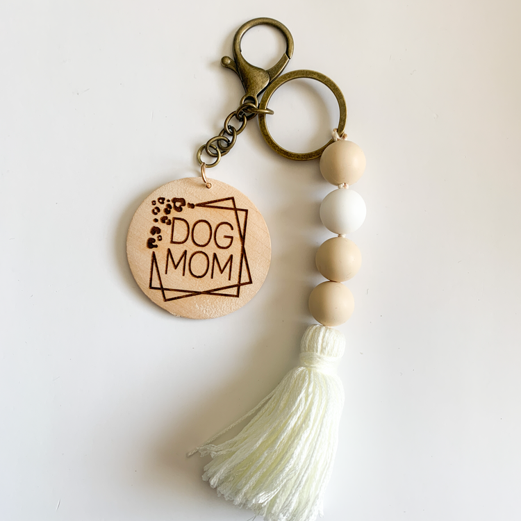 Dog Mom Tassel Keychain