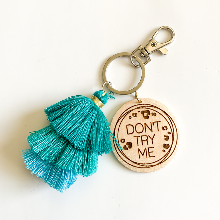 Don't Try Me Jellyfish Tassel Keychain
