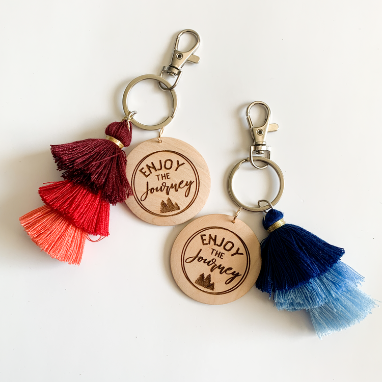 Enjoy The Journey Jellyfish Tassel Keychain