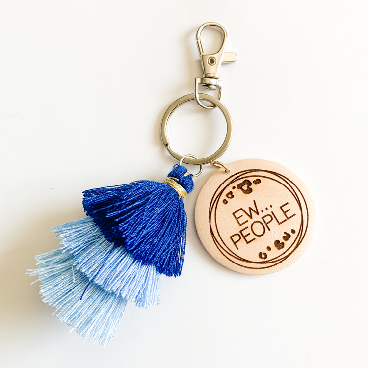 Ew People Jellyfish Tassel Keychain
