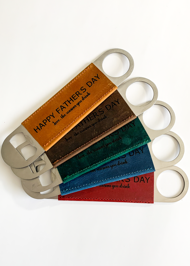 Happy Father's Day Leather Bottle Opener