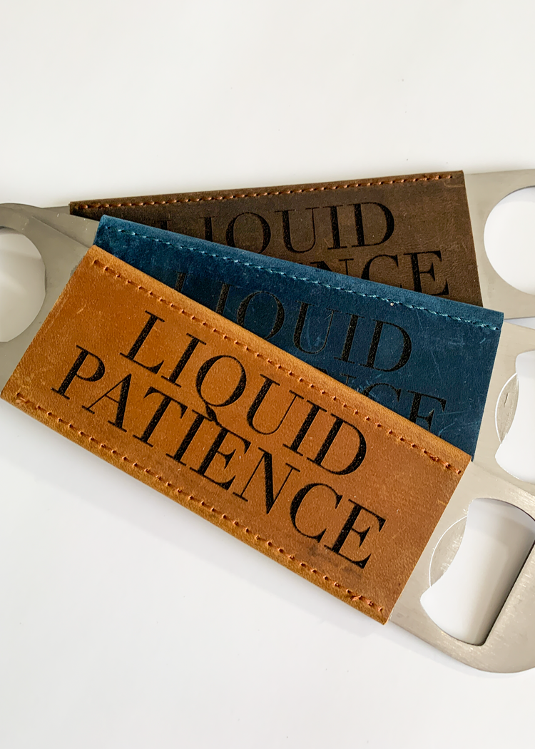 Liquid Patience Leather Bottle Opener