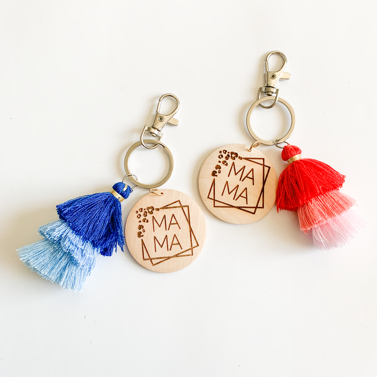 Mama Jellyfish Tassel Keychain