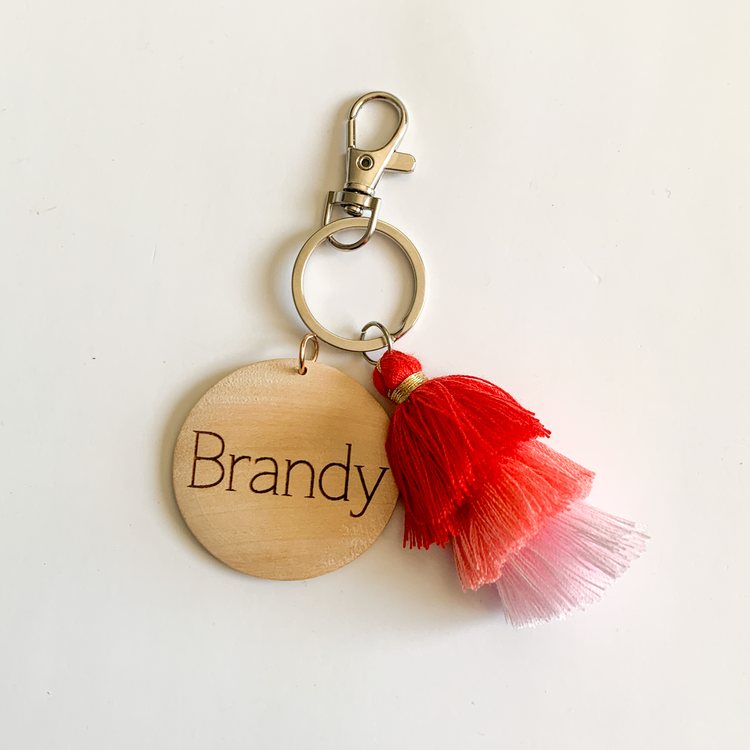 Personalized Name Jellyfish Tassel Keychain