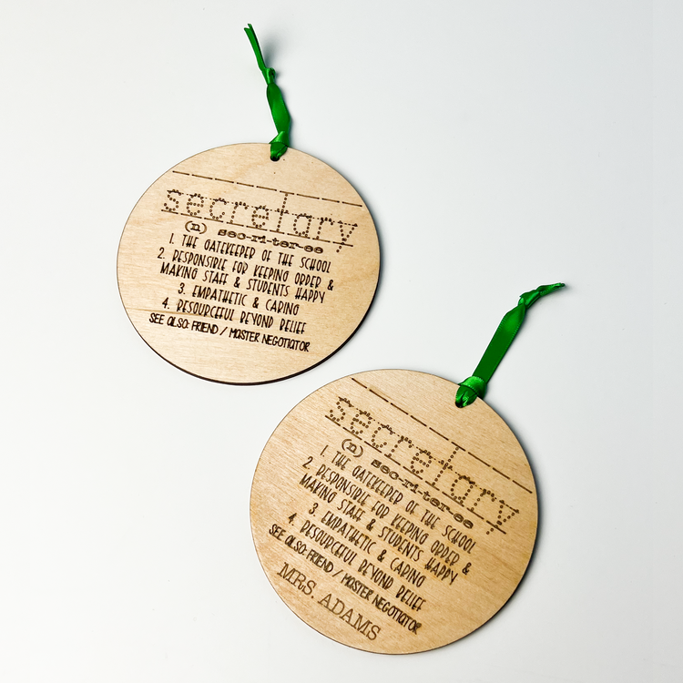 Secretary Definition Ornament