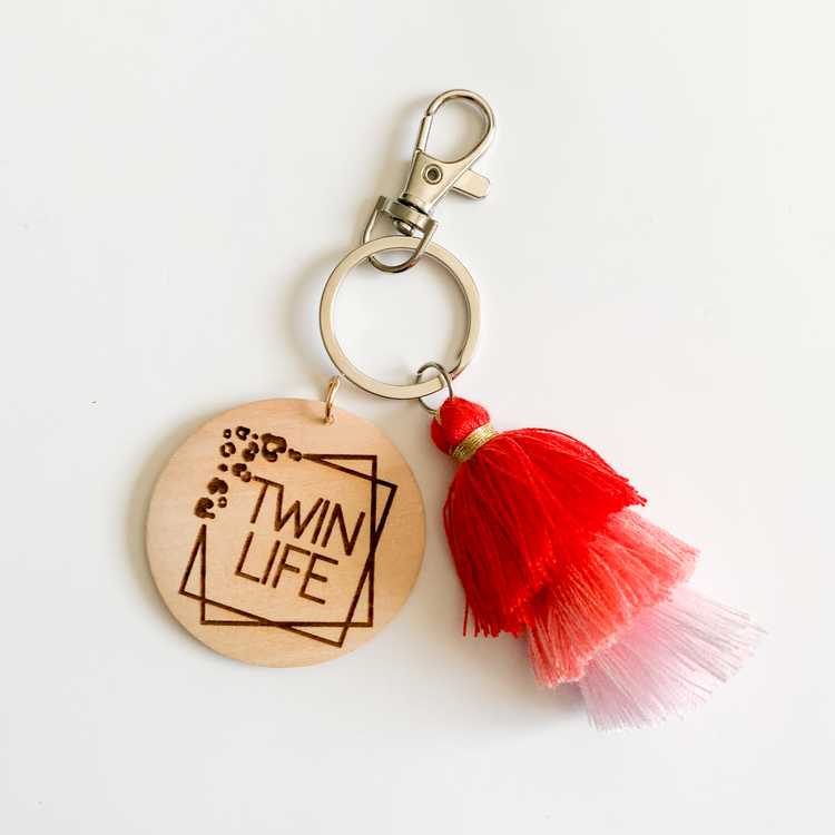 Twin Life Jellyfish Tassel Keychain