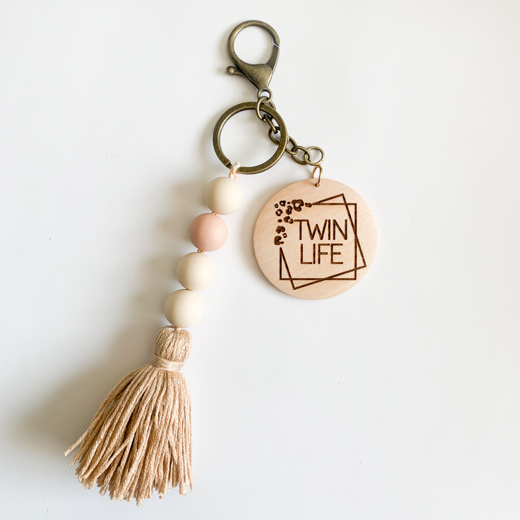 Twin Life Tassel Keychain