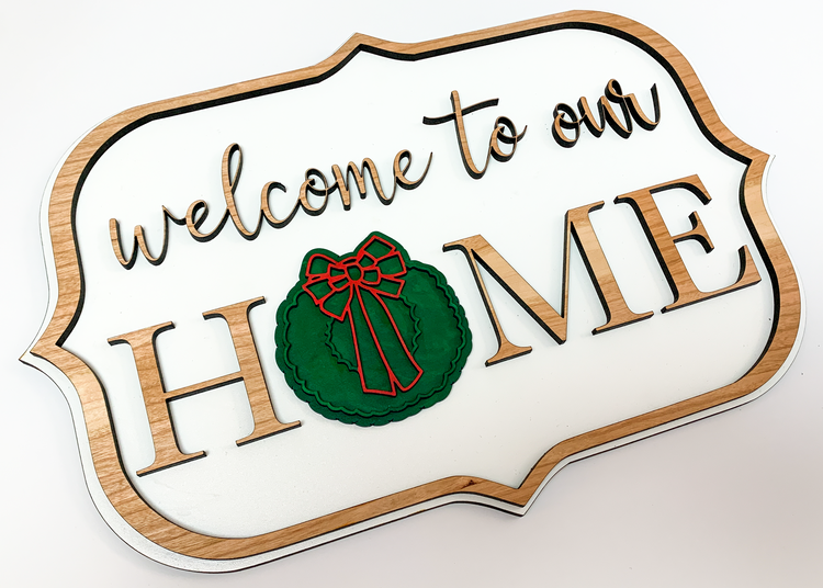 Welcome to Our Home Interchangeable Sign