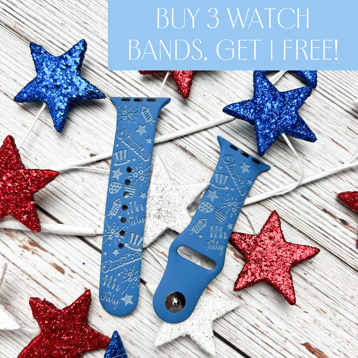 July 4th Watch Band