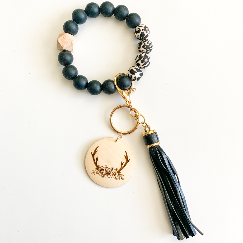 Floral Antler Wristlet
