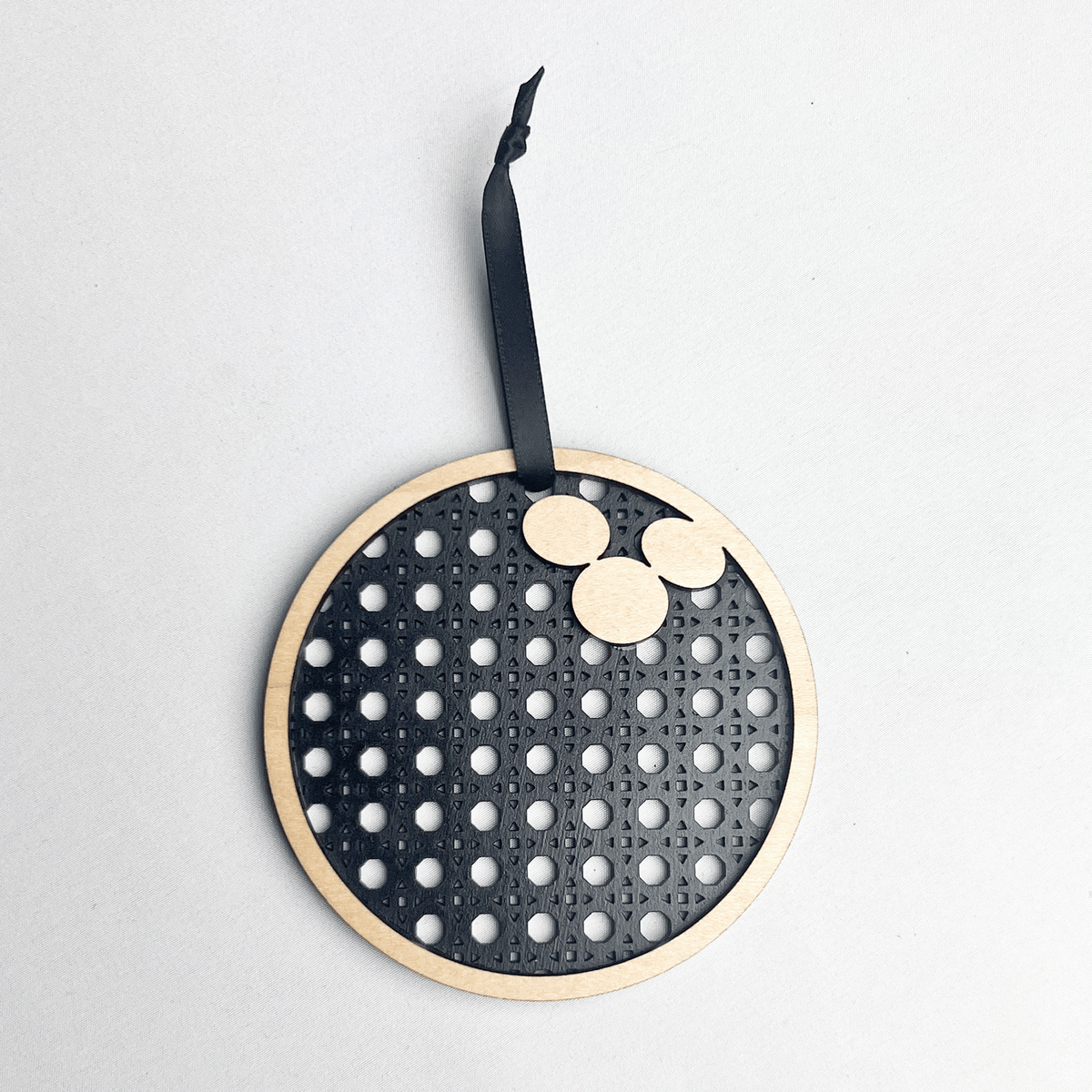 Rattan Bowling Ball Ornament
