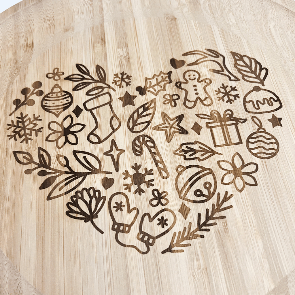 Christmas Heart Charcuterie Board