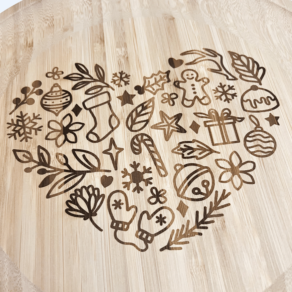 Christmas Heart Charcuterie Board