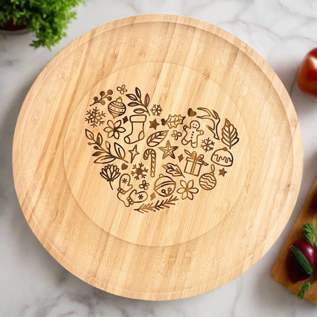 Christmas Heart Charcuterie Board