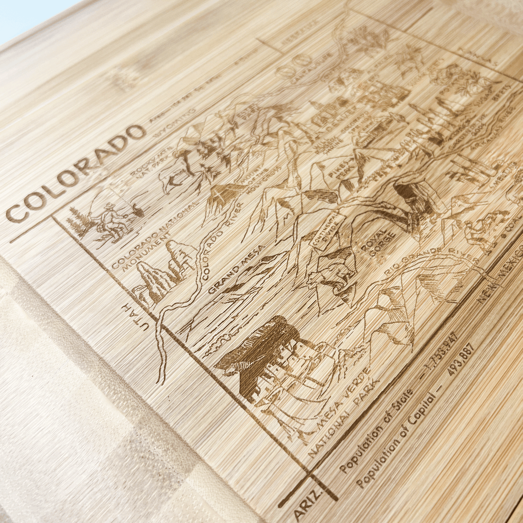 Colorado Map Charcuterie Board