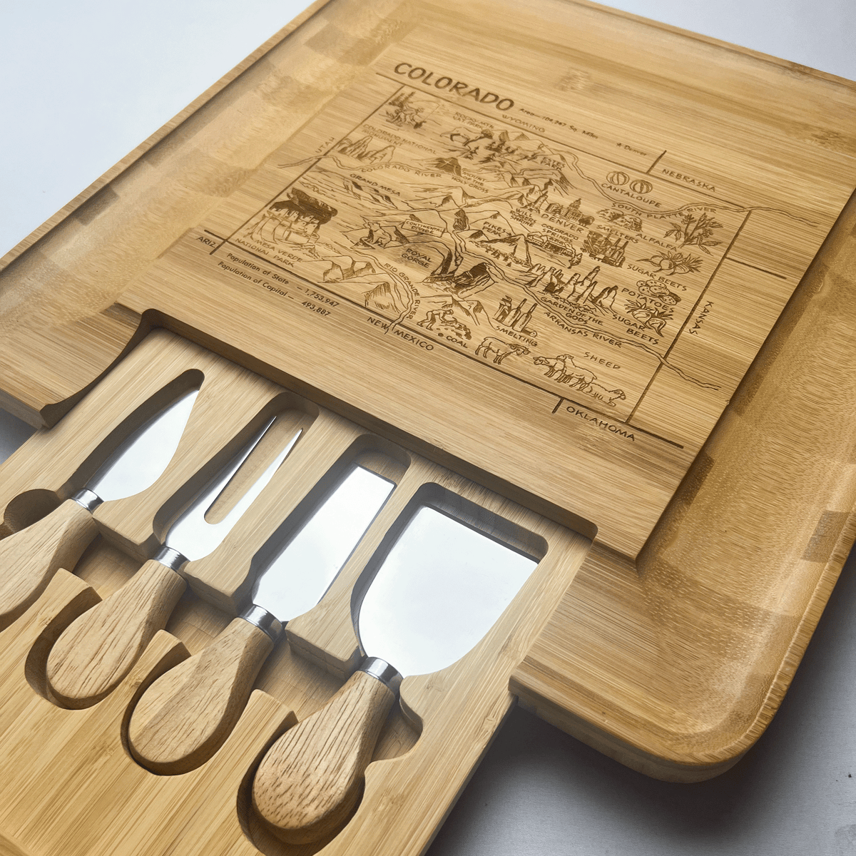 Colorado Map Charcuterie Board