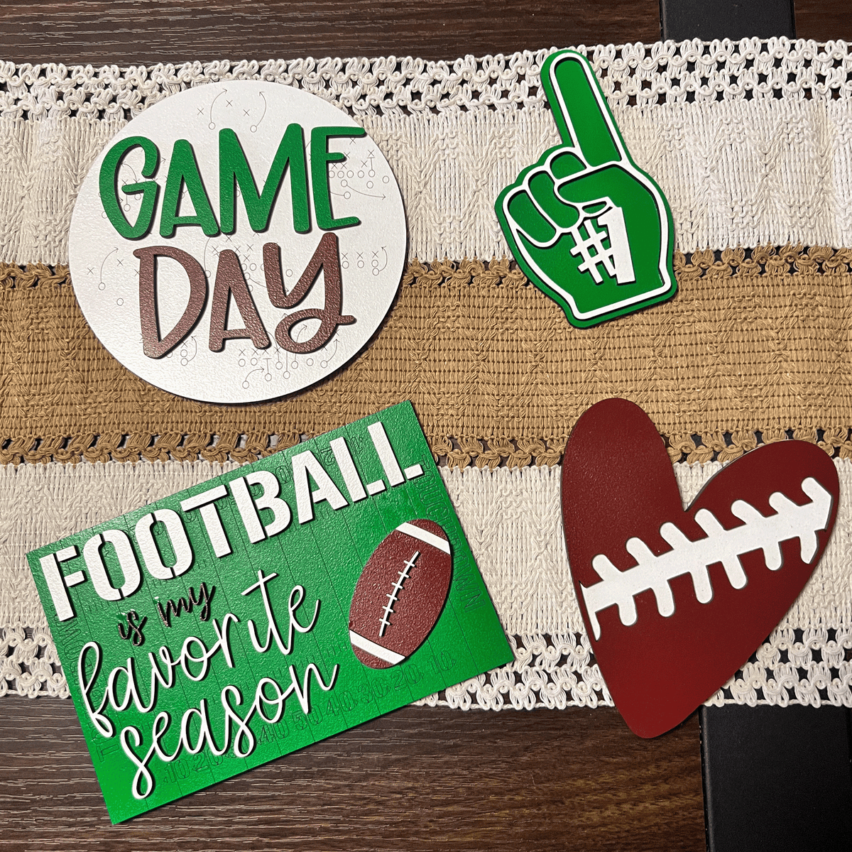 Football Tier Tray Decor