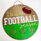 Hello Football Door Sign