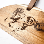 Horse Wood and Marble Cutting Board