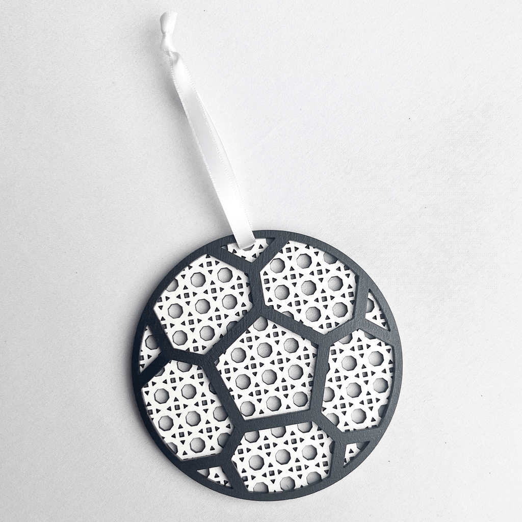 Rattan Soccer Ball Ornament