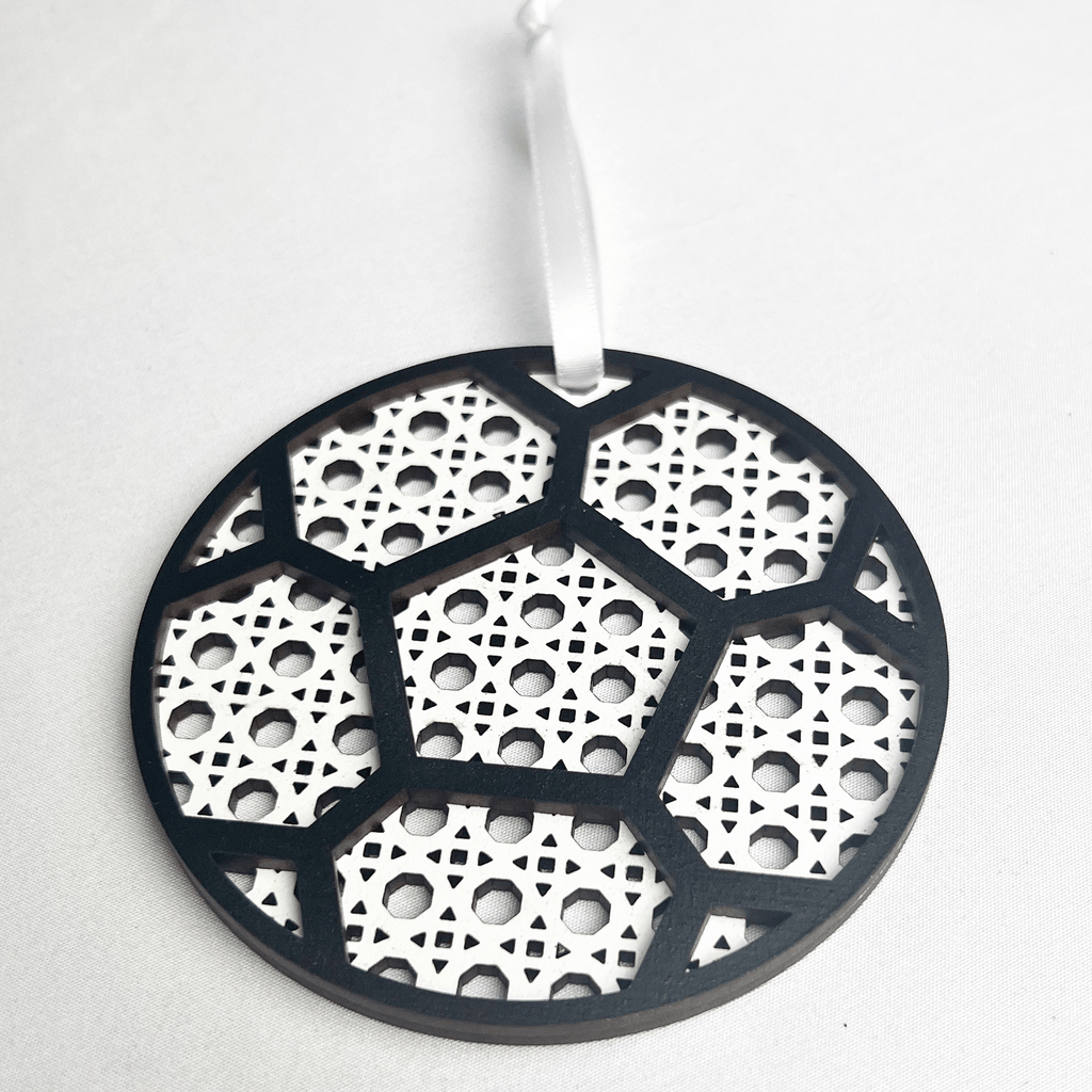 Rattan Soccer Ball Ornament