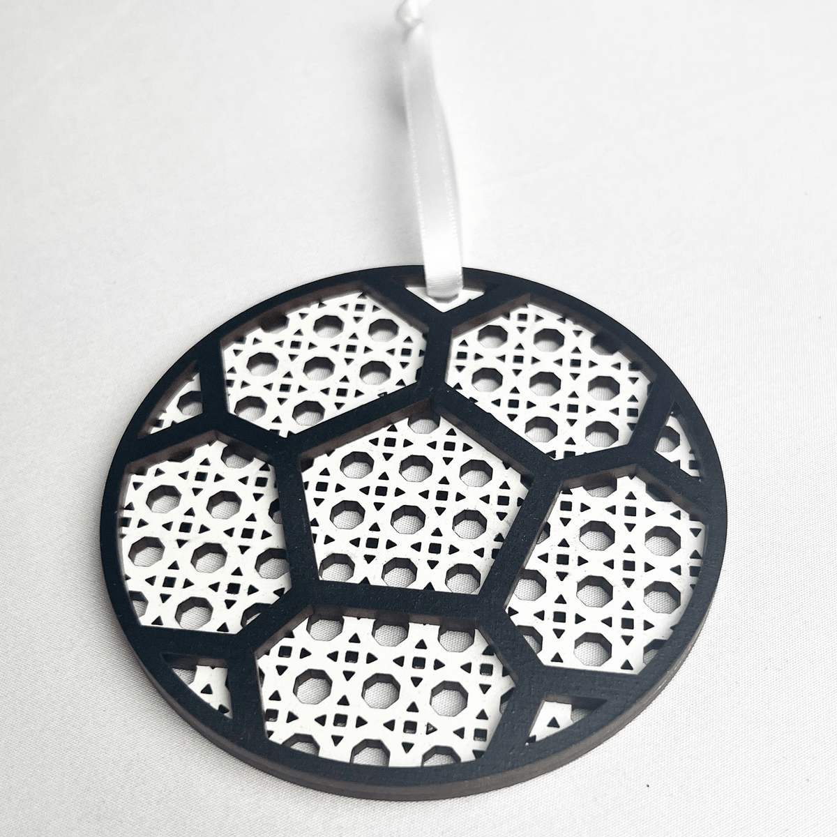 Rattan Soccer Ball Ornament