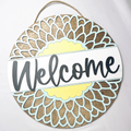 Welcome Flower Door Sign