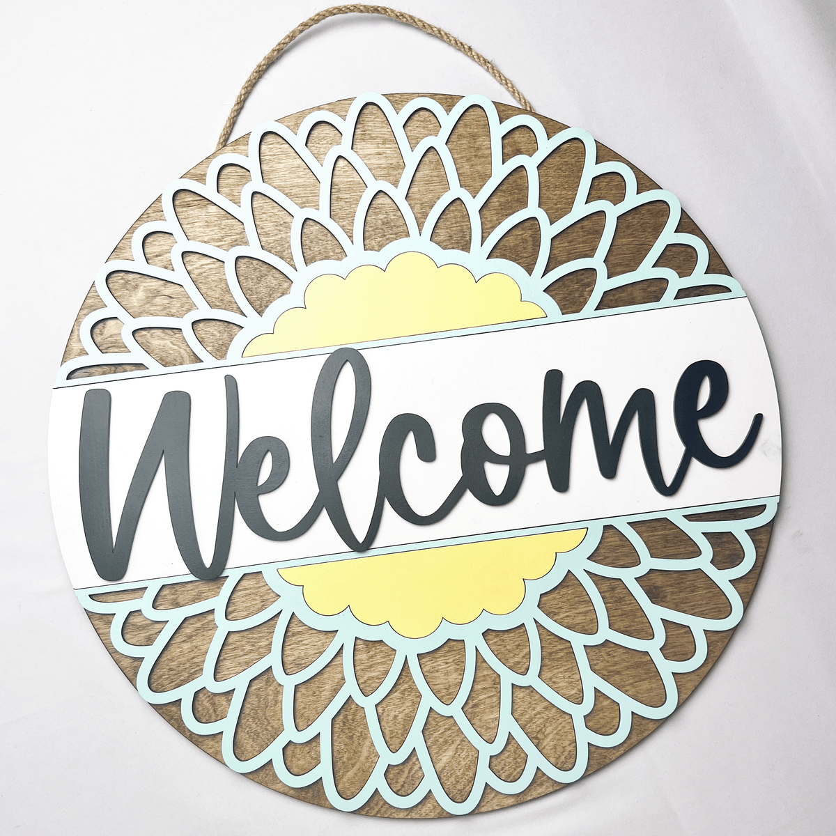 Welcome Flower Door Sign