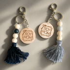 Boy Mom Tassel Keychain