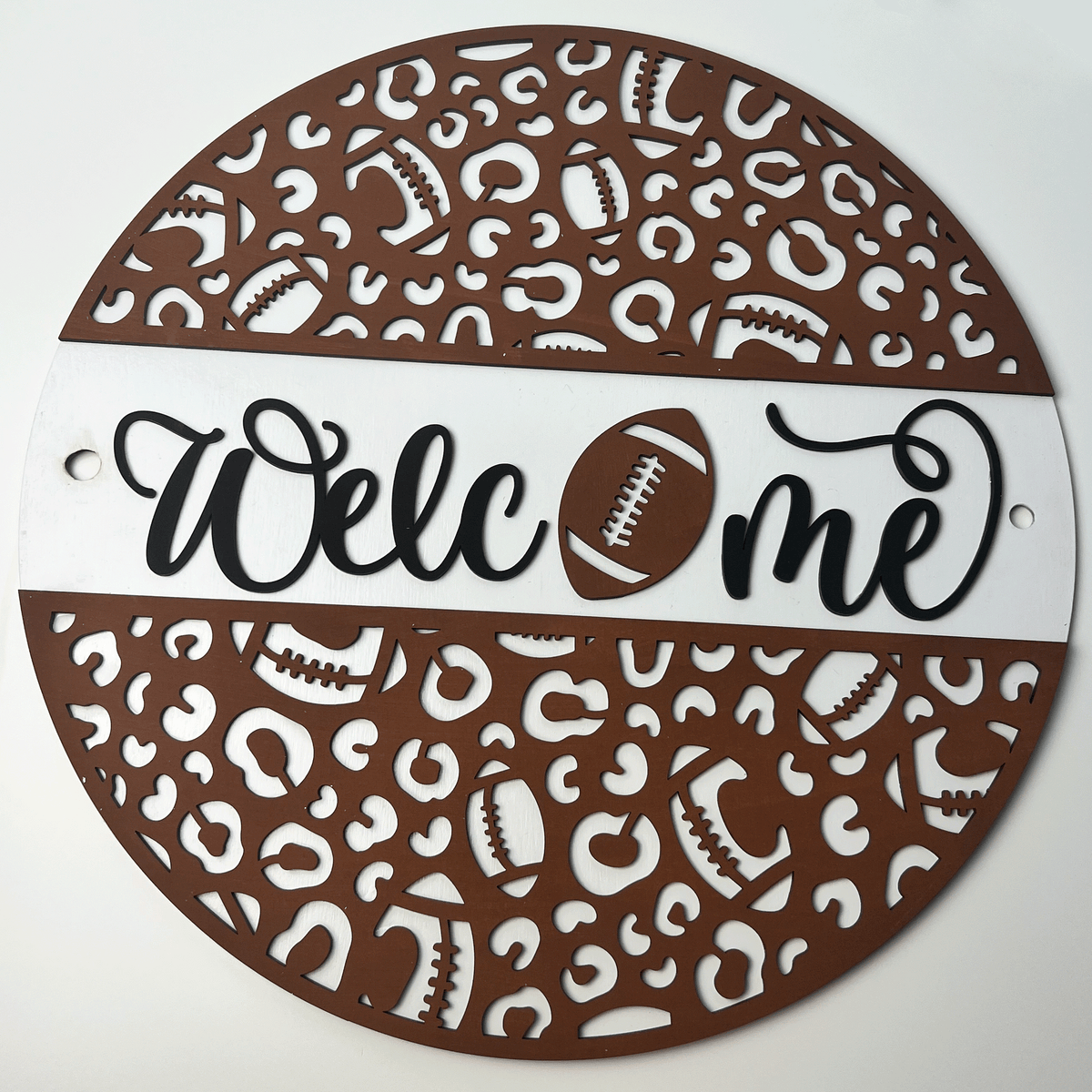 Football Welcome Standoff Sign