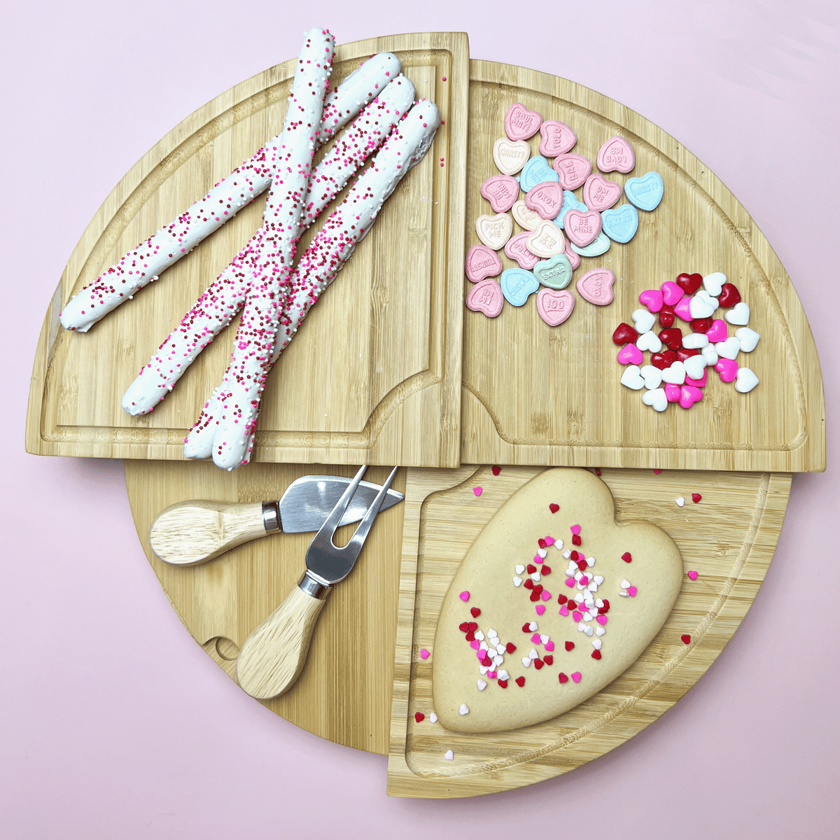 Heart Initial Charcuterie Board