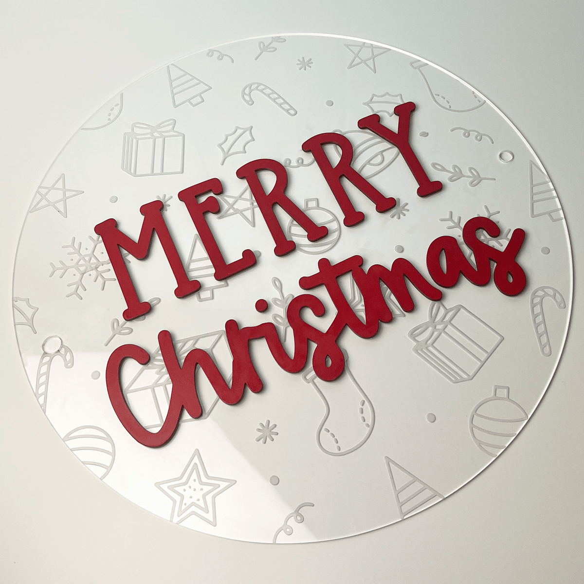 Merry Christmas Standoff Sign