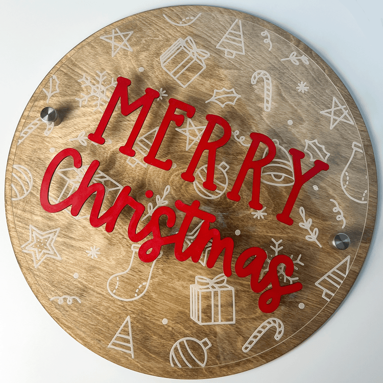 Standoff Sign - Merry Christmas