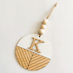 Shiplap Initial Ornament