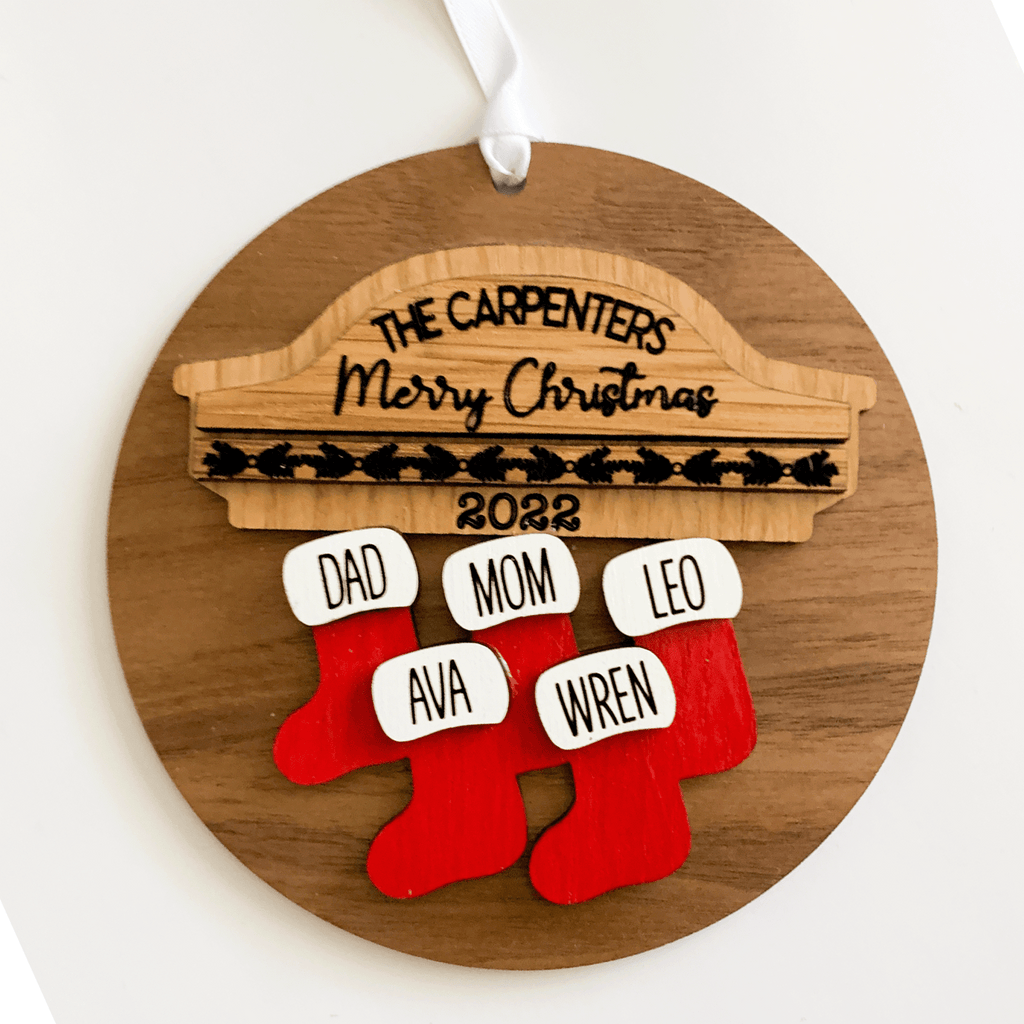 Stocking Family Ornament