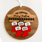Stocking Family Ornament
