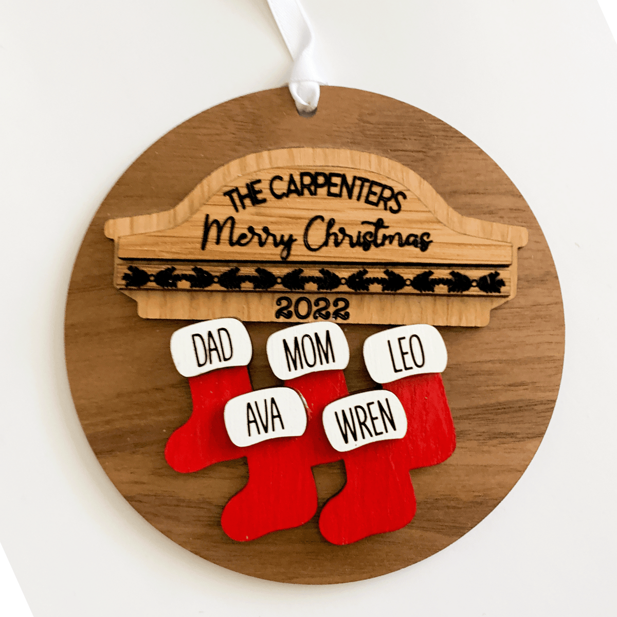 Stocking Family Ornament
