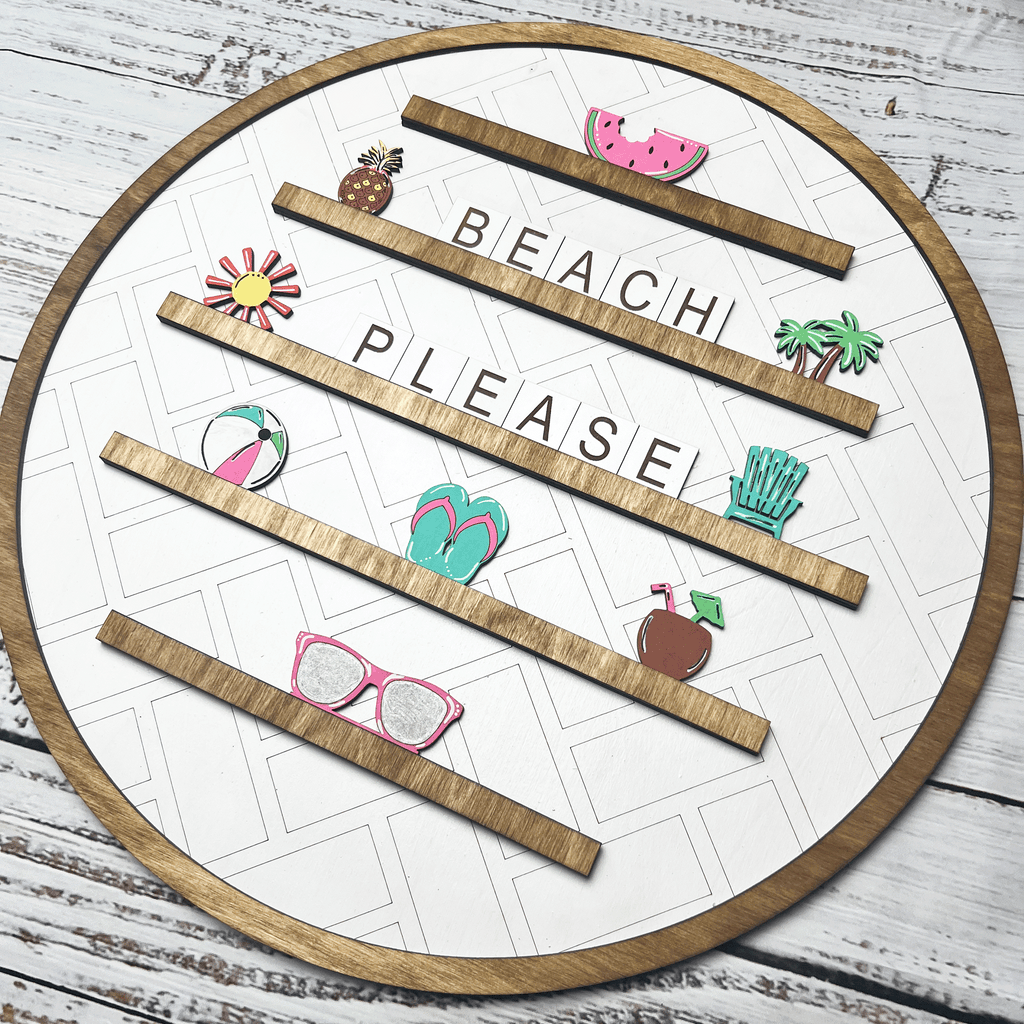 Summer Letter Board Shapes